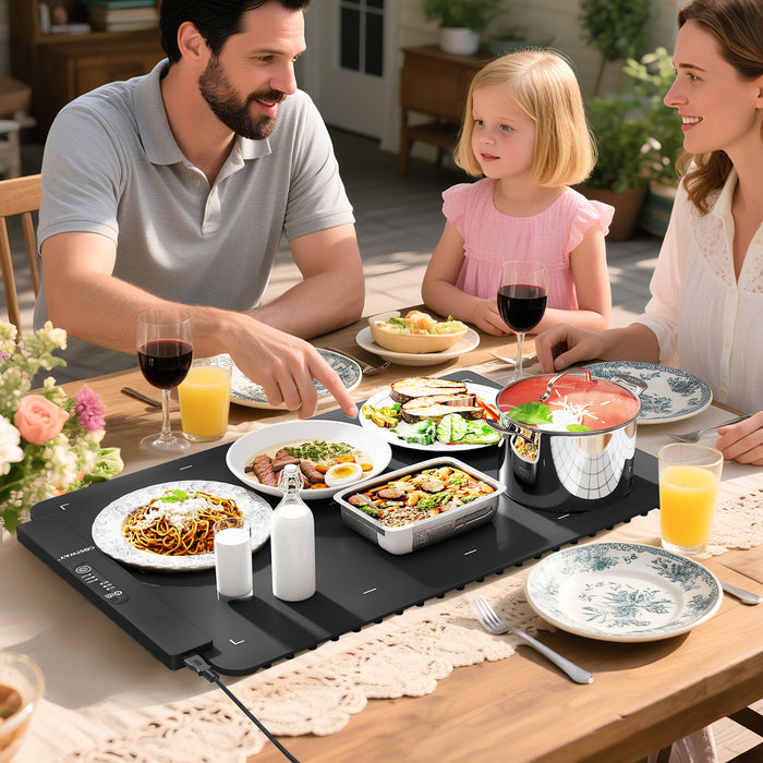 Electric Silicone Food Warming Mat with Fast Full Surface Heating-
