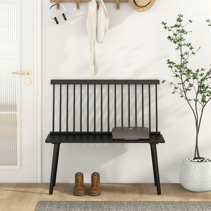 Entryway Bench for 2 Windsor Bench with Spindle Back-