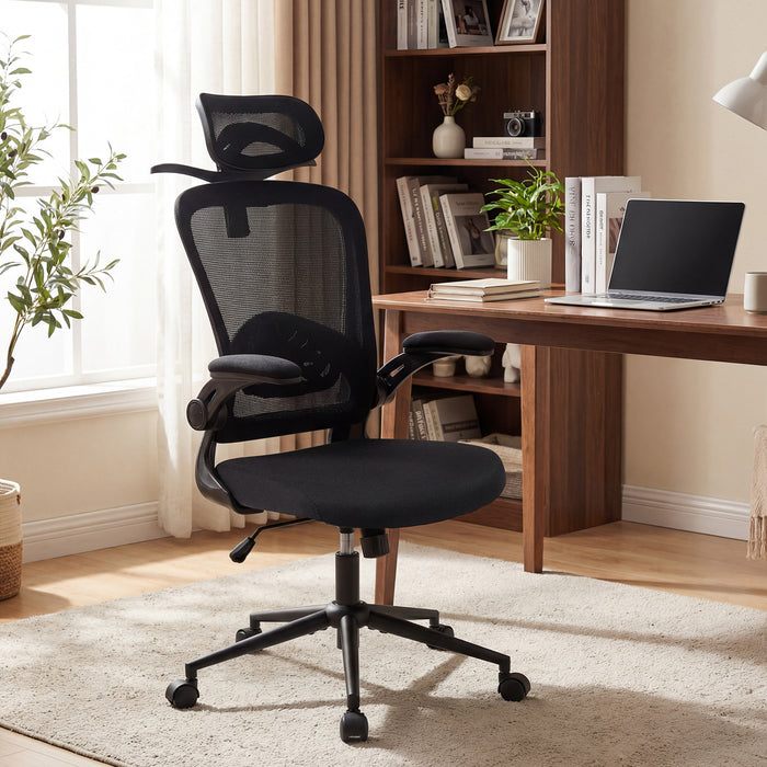 Ergonomic Mesh Office Chair with 3D Headrest and Adjustable Lumbar-