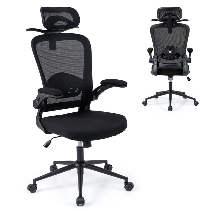 Ergonomic Mesh Office Chair with 3D Headrest and Adjustable Lumbar-