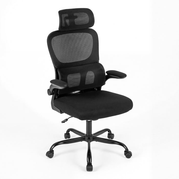 Ergonomic Office High Back Mesh with Lumber Support Adjustable Headrest-
