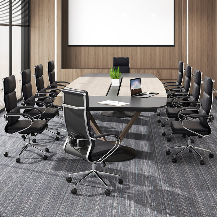 Ergonomic Leather Office Chair Executive Chair with Rocking Function-