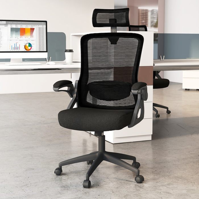 Ergonomic Office Chair Model - Adjustable Lumbar Support, Ideal for Home Office Settings - Perfect for Those Seeking Comfort and Support During Long Work Hours