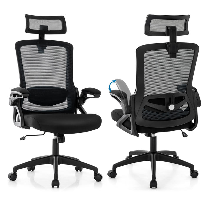 Ergonomic Office Chair Model - Adjustable Lumbar Support, Ideal for Home Office Settings - Perfect for Those Seeking Comfort and Support During Long Work Hours
