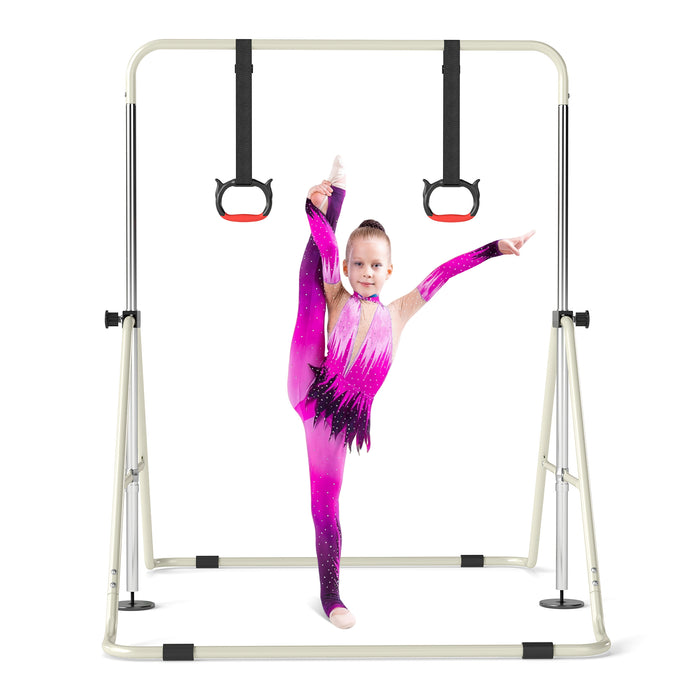 Expandable Gymnastic Bar for Kids 4-Level Height Adjustable Gymnastic Bar-