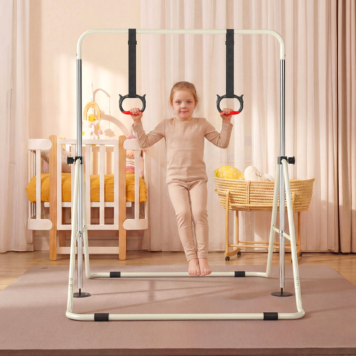 Expandable Gymnastic Bar for Kids 4-Level Height Adjustable Gymnastic Bar-