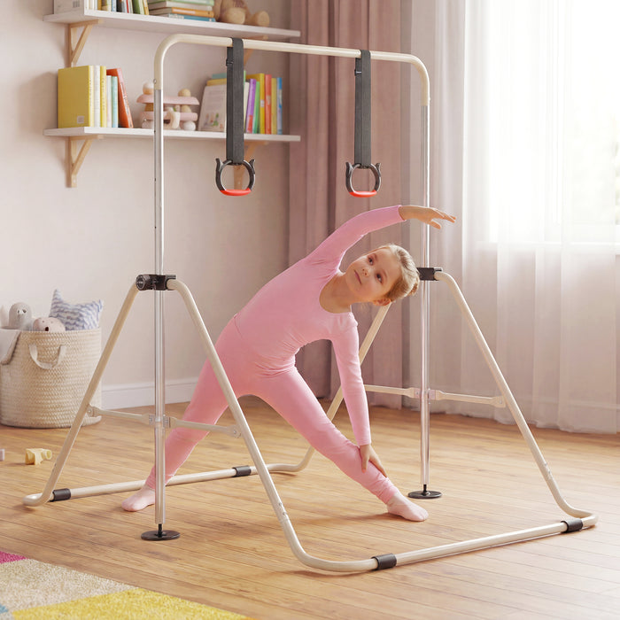 Expandable Gymnastic Bar for Kids 4-Level Height Adjustable Gymnastic Bar-