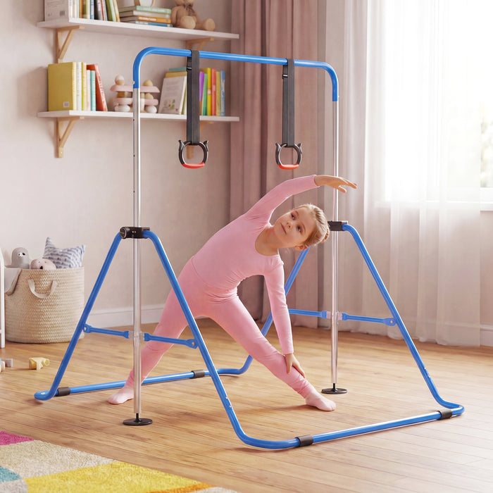 Expandable Gymnastic Bar for Kids 4-Level Height Adjustable Gymnastic Bar-