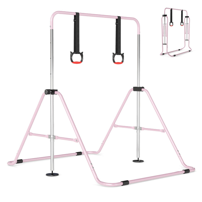 Expandable Gymnastic Bar for Kids 4-Level Height Adjustable Gymnastic Bar-