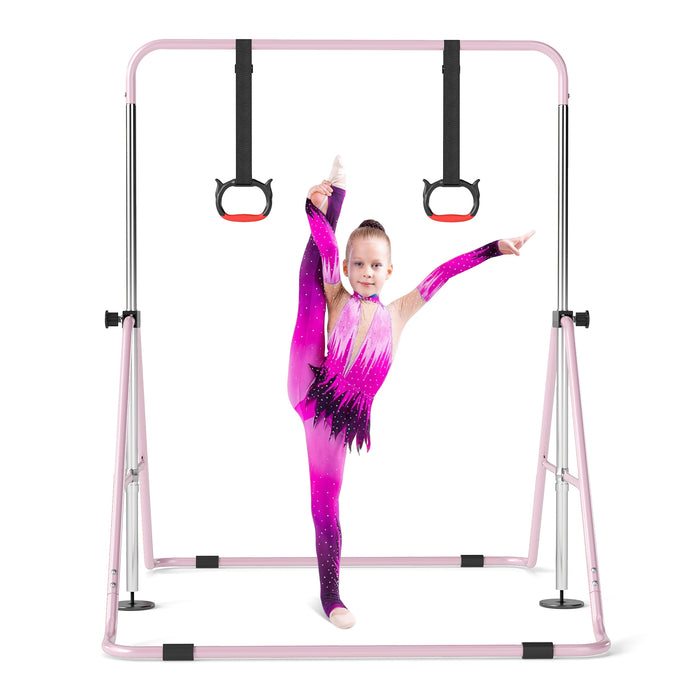 Expandable Gymnastic Bar for Kids 4-Level Height Adjustable Gymnastic Bar-