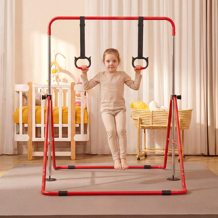 Expandable Gymnastic Bar for Kids 4-Level Height Adjustable Gymnastic Bar-