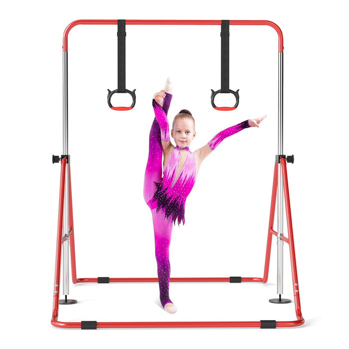 Expandable Gymnastic Bar for Kids 4-Level Height Adjustable Gymnastic Bar-