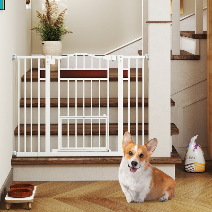 Extra Wide Walk Through Pet Gate for 74-104 cm Openings-