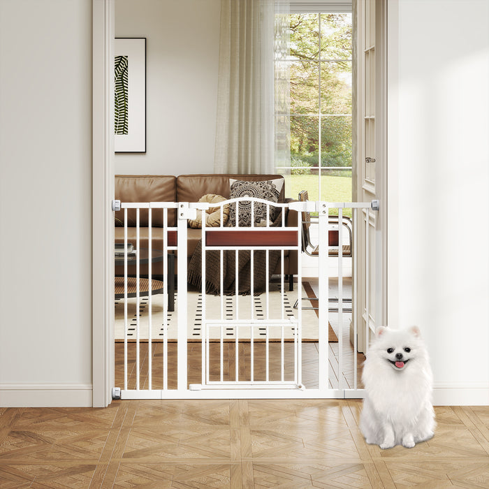 Extra Wide Walk Through Pet Gate for 74-104 cm Openings-