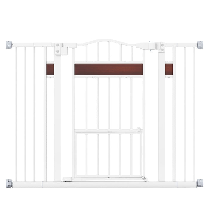 Extra Wide Walk Through Pet Gate for 74-104 cm Openings-