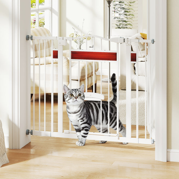 Extra Wide Walk Through Pet Gate with Small Door and 2 Extensions-