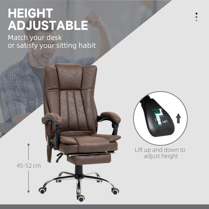 Ergonomic Vibrating Massage Chair with Heat Function - Adjustable Height Desk Chair with Footrest in Darkow - Ideal for Stress Relief & Home Office Comfort