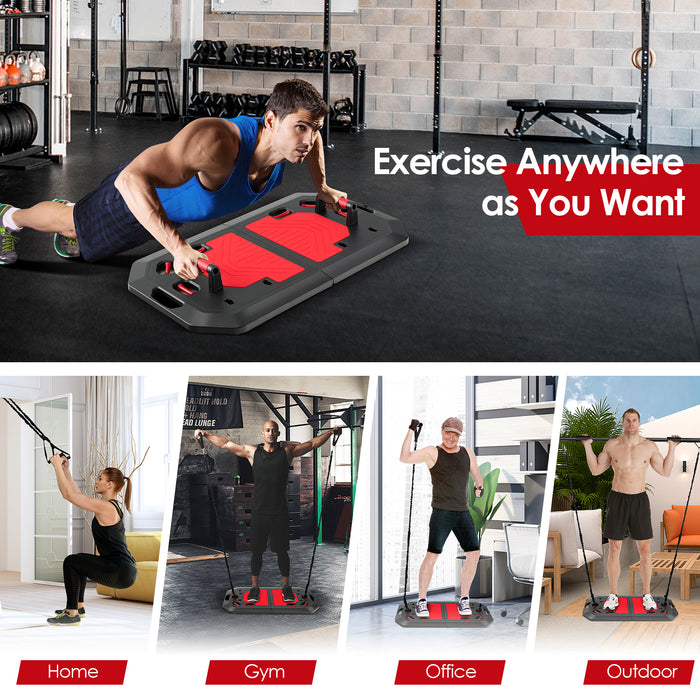 Push up Board Set with Elastic Strings for Men and Women-