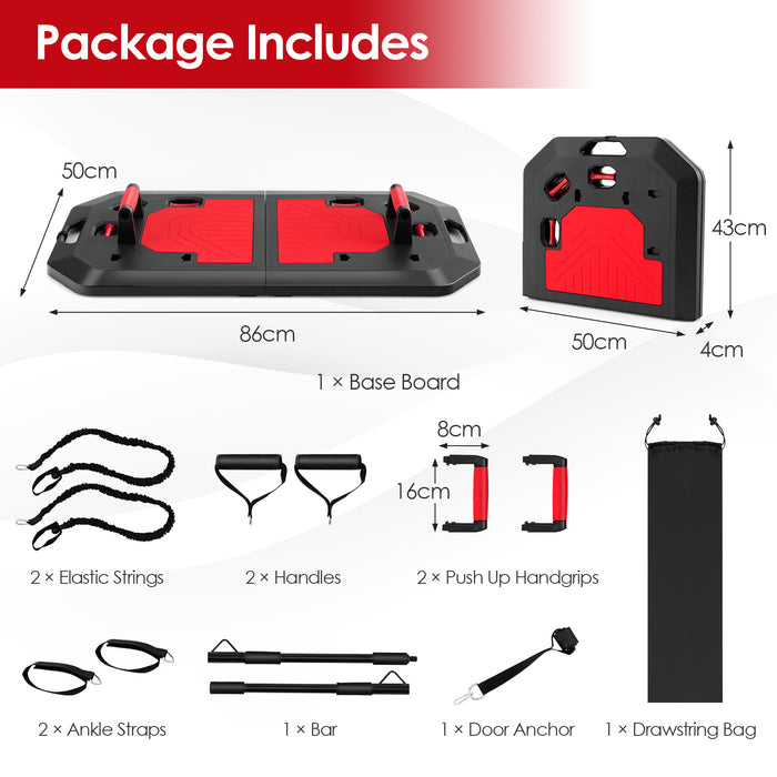 Push up Board Set with Elastic Strings for Men and Women-