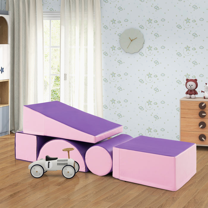 5-Piece Activity Playset - Soft Waterproof Kids Climb and Crawl Toy Set - Ideal for Active Play, Indoor Use