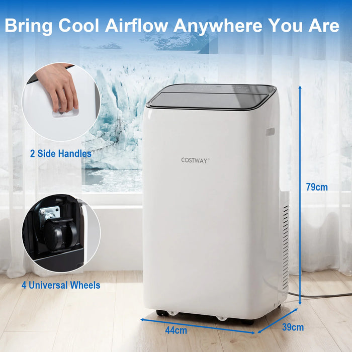 12000 BTU Portable Air Conditioner Cools Up to 46.5㎡ 5-in-1 Quiet AC Unit-