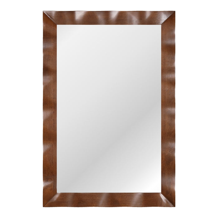 Farmhouse Wall Mirror Rubber Wood Rustic Style Wall Mirror-