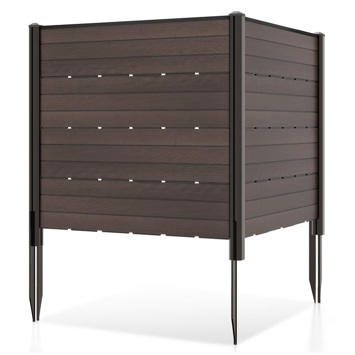 Outdoor Privacy Fence Screen with 5 Ground Stakes for Garden Yard Patio-