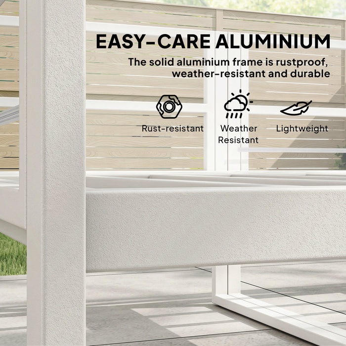 Outsunny 5 Seater Aluminium Garden Furniture Set, Garden Sofa Set with Thick Cushions, Light Grey