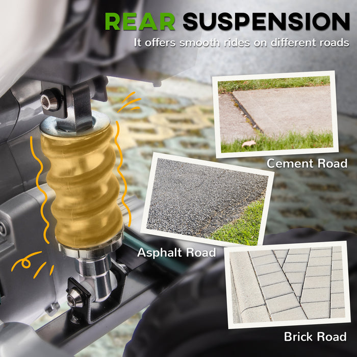 AIYAPLAY 12V Kids Electric Motorbike, Kids Electric Ride on Motorcycle w/ Twist Grip Throttle, Training Wheels - Green | Aosom UK