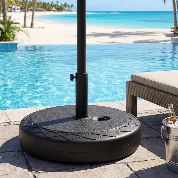 Fillable Umbrella Base 52 kg Heavy Duty Water/Sand Filled Round Market Umbrella Stand-