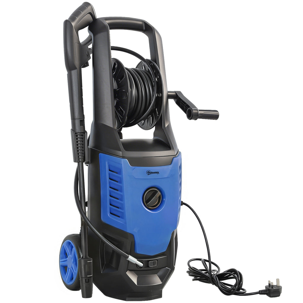 Outsunny 2200W High Pressure Washer, 170 Bar Pressure Washer with Adjustable Nozzle and 6M Hose, 32W x 32D x 80H cm Blue