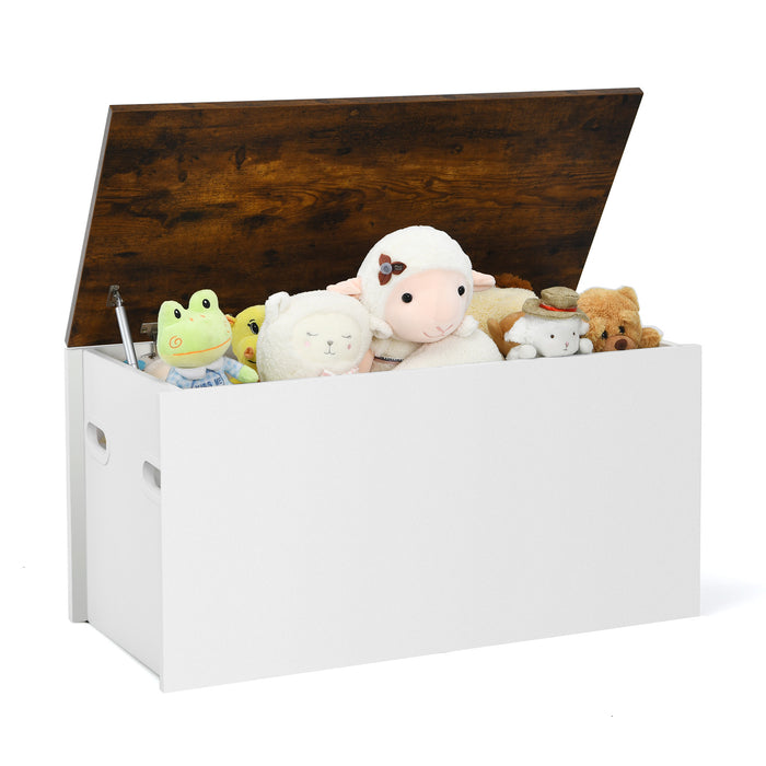 Flip-Top Storage Chest for Kids - Toy Storage Bench with Handy Handle - Ideal Solution for Organizing Children's Toys and Books