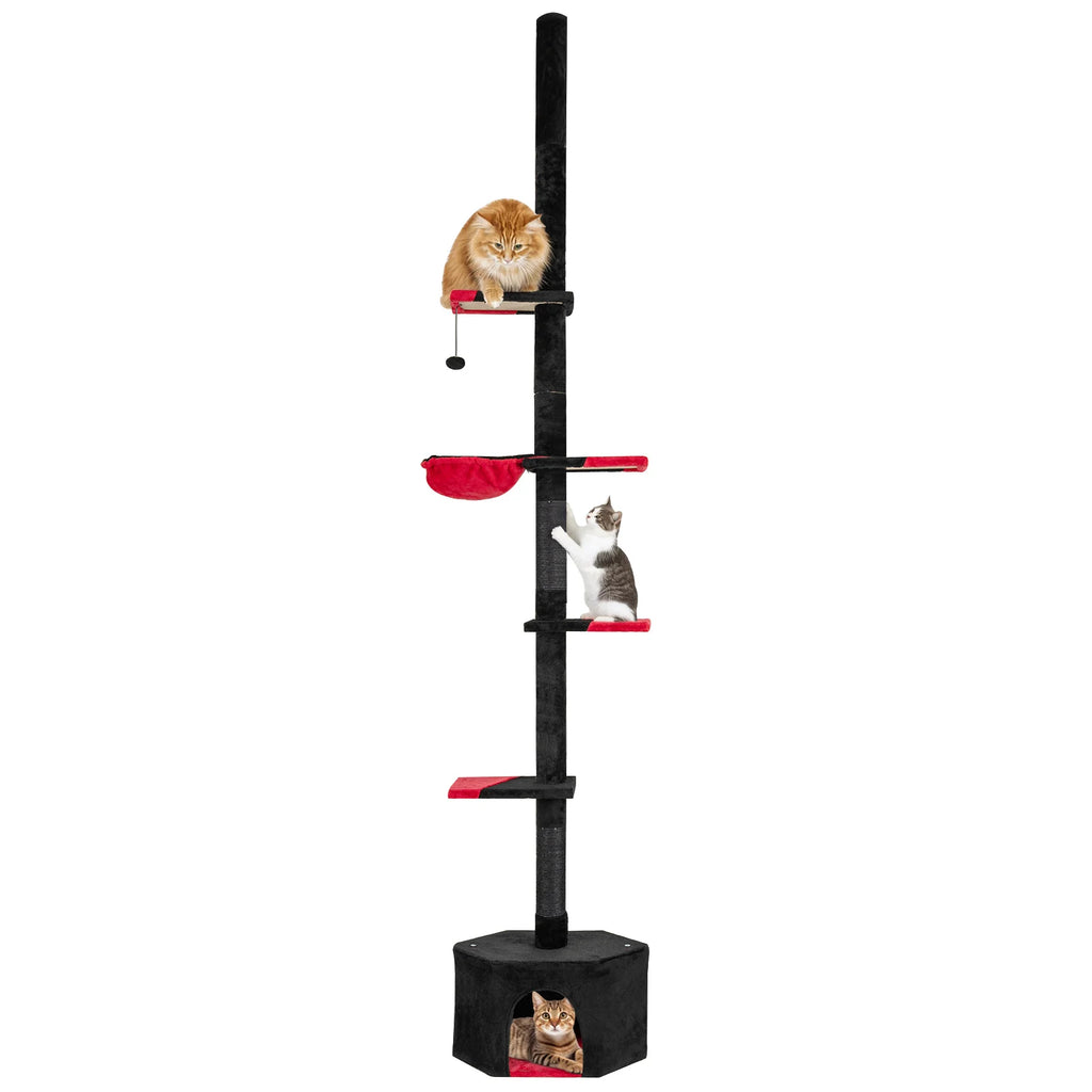 Floor to Ceiling Gothic Cat Tree 245-300 CM Adjustable-