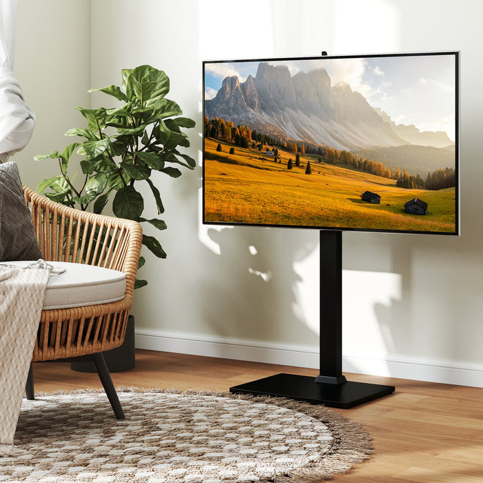 Height Adjustable Floor TV Stand with AV Shelf for 32-