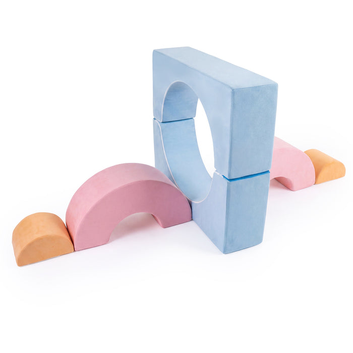 Foam Climbing Blocks for Toddlers 6-Piece Kids Climb Toys Soft Play Set for Babies-