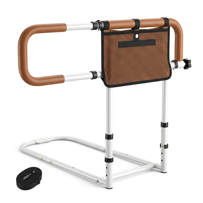 Foldable Bed Rail for Seniors with Adjustable Width and Height-