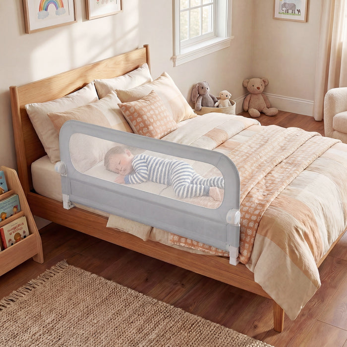 Foldable Bed Rail for Toddlers 120 Long with Removable Cover-