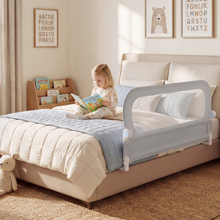 Foldable Bed Rail for Toddlers 120 Long with Removable Cover-