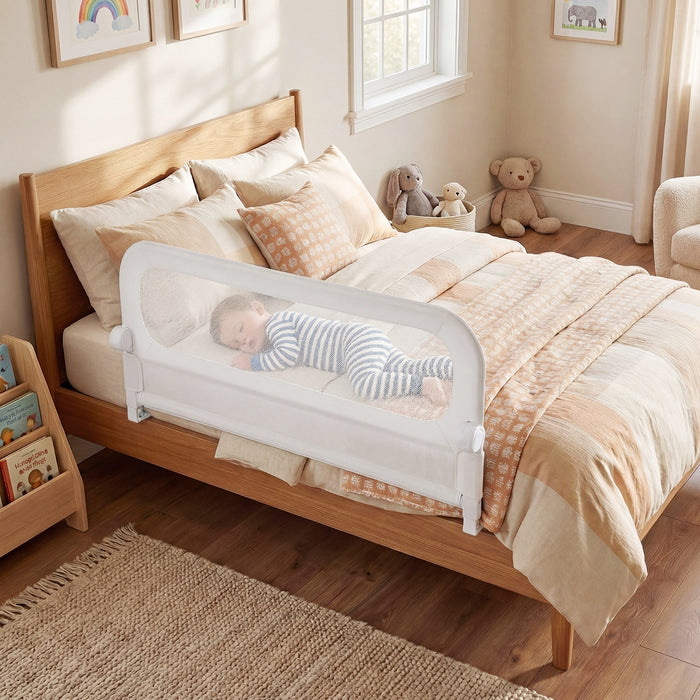 Foldable Bed Rail for Toddlers 120 Long with Removable Cover-