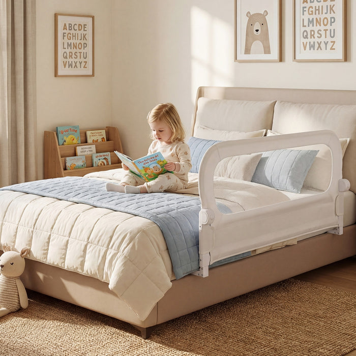 Foldable Bed Rail for Toddlers 120 Long with Removable Cover-