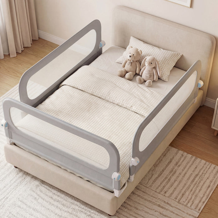 Foldable Bed Rail for Toddlers 148 Long with Removable Cover-