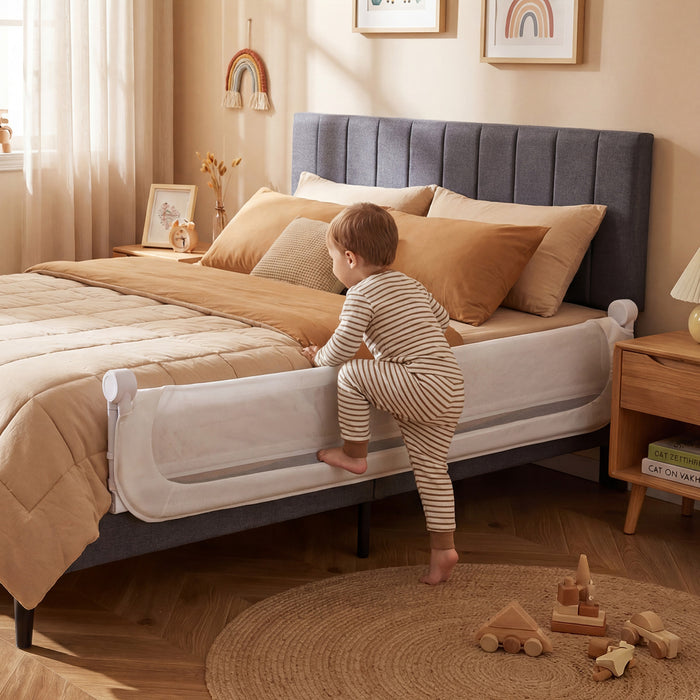 Foldable Bed Rail for Toddlers 178 Long with Removable Cover-