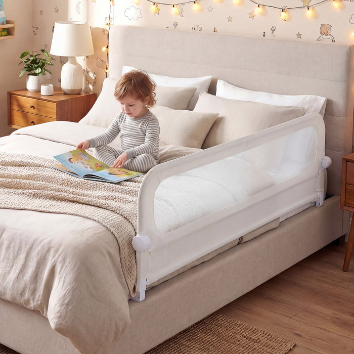 Foldable Bed Rail for Toddlers 178 Long with Removable Cover-