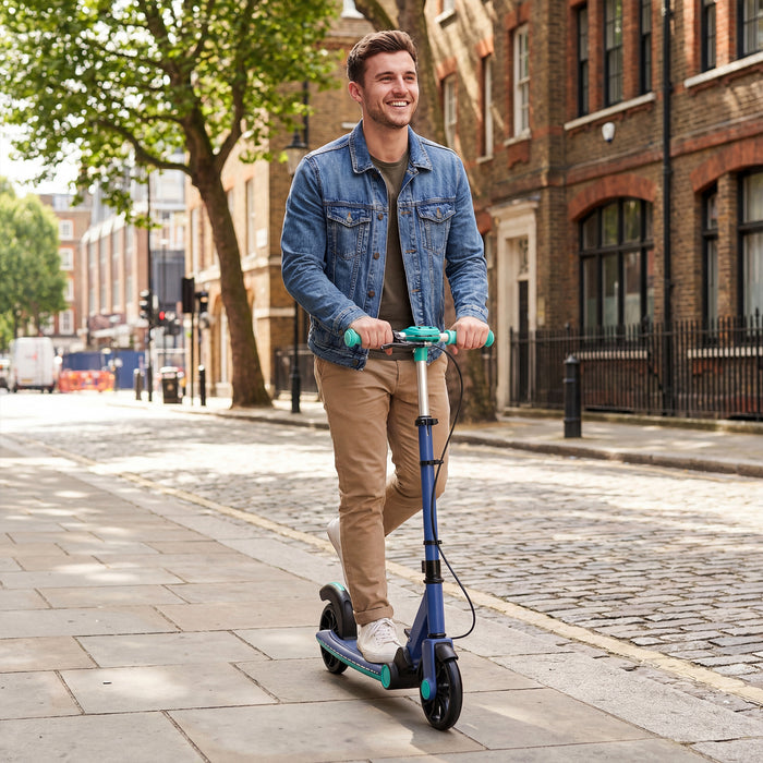 Foldable Kick Scooter with 2 Light-up Wheels and Rear Brake-