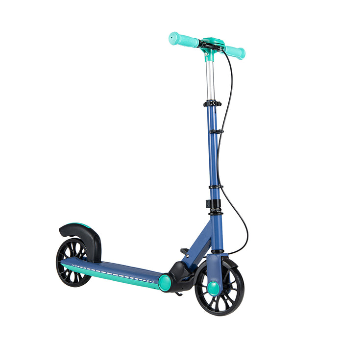 Foldable Kick Scooter with 2 Light-up Wheels and Rear Brake-