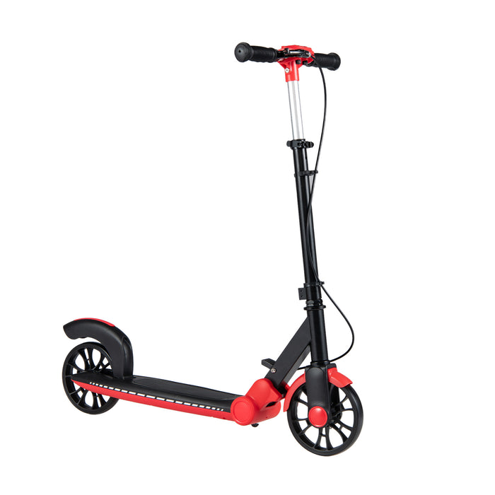 Foldable Kick Scooter with 2 Light-up Wheels and Rear Brake-