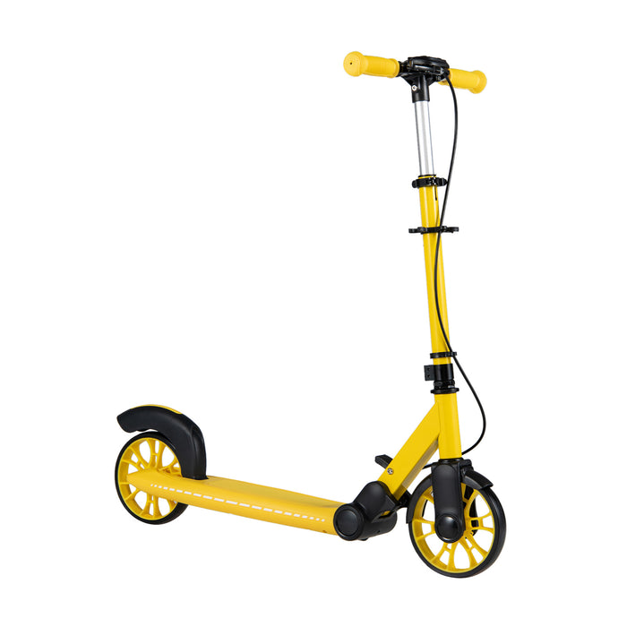Foldable Kick Scooter with 2 Light-up Wheels and Rear Brake-