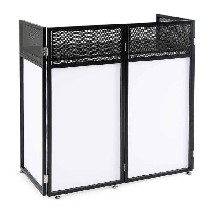 Foldable Mobile DJ Table Stand with Adjustable Feet and Detachable Tabletop-