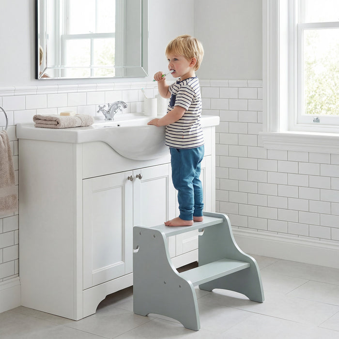 Foldable Toddler Step Stool with Chalkboards and 2-Step Stool for Boys and Girls Aged 2+-