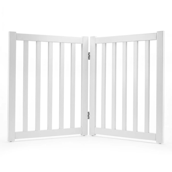 Foldable Wooden Freestanding Pet Gate for House snd Stairs-
